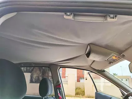 Retapizando el techo del coche. Arreglamos tapiceria descolgada en el techo de tu coche en Valdemoro, Madrid